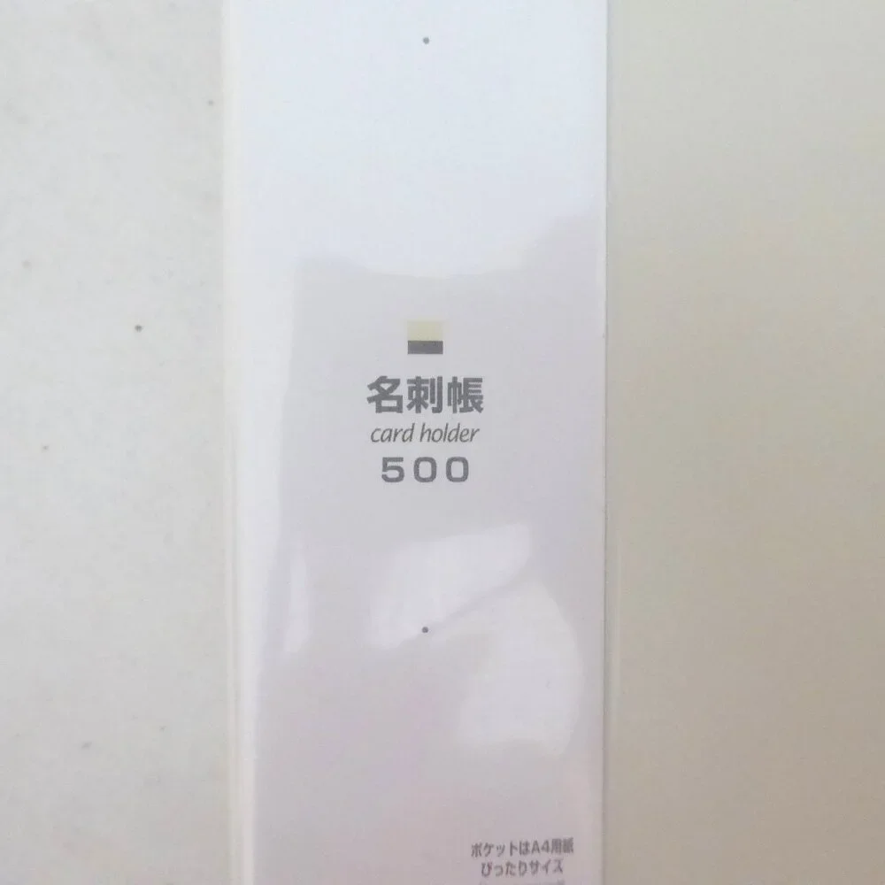NEW 500 BUSINESS CARD RINGED BINDER CARD HOLDER SLEEVES & TABS JAPAN